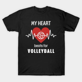 Volleyball heartbeat line T-Shirt